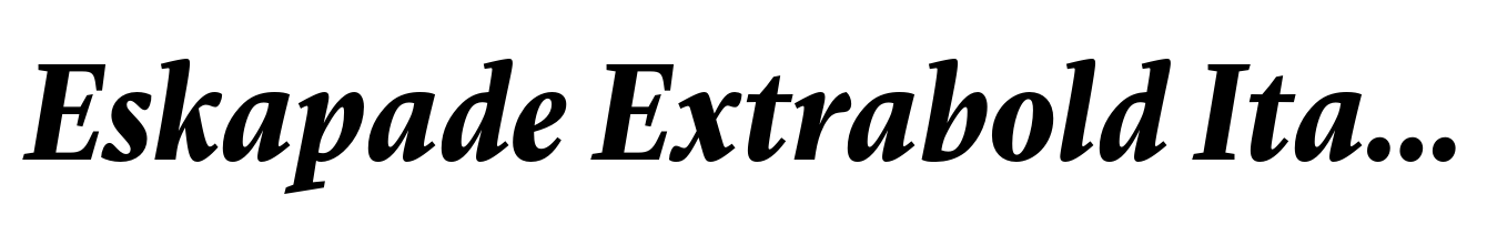 Eskapade Extrabold Italic